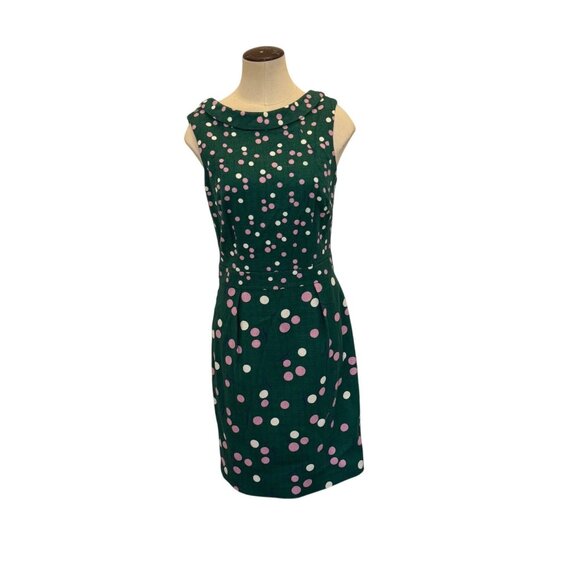Boden Martha Shift Sleeveless Polka Dot Dress Sap Green Dandelion Size 6 - Picture 1 of 15